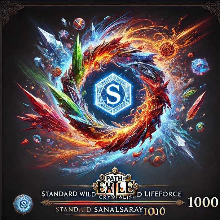 Path of Exile Standard Wild Crystallised Lifeforce 1000 uygun fiyat hızlı teslimat Sanalsaray in-game currency action RPG instant delivery secure shopping