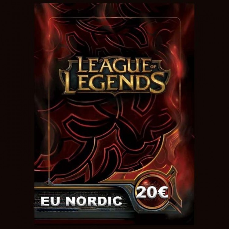 League of Legends 20 Euro Gift Card EU Nordic League of Legends digital game fast delivery affordable price Sanalsaray gift card champions skins in-game content discounted League of Legends card