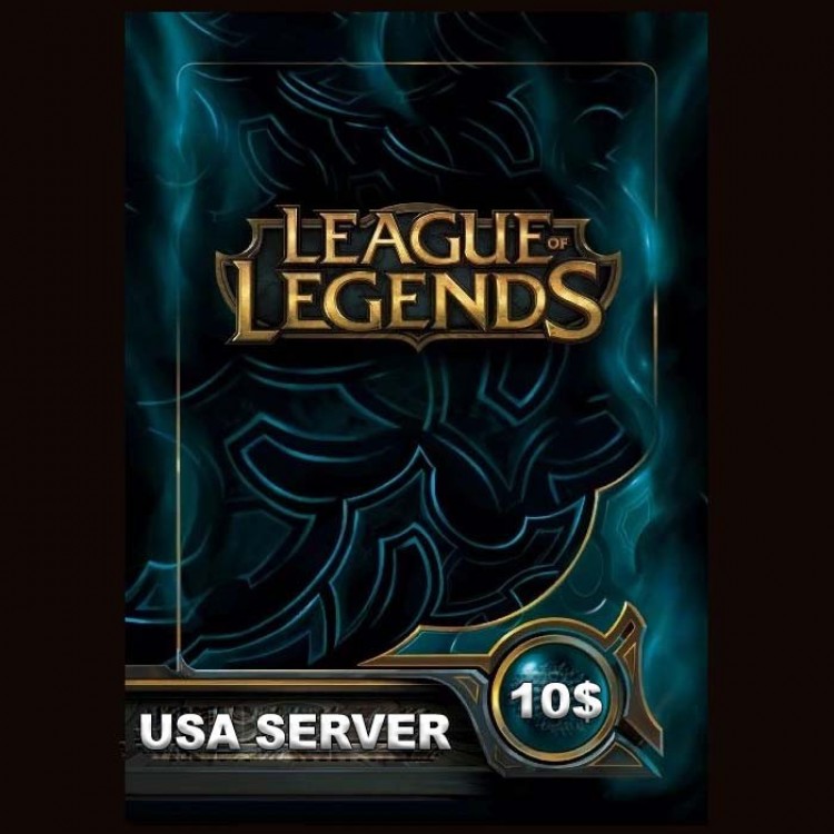 League of Legends 10 USD Gift Card USA League of Legends digital game fast delivery affordable price Sanalsaray gift card champions skins in-game content discounted League of Legends card