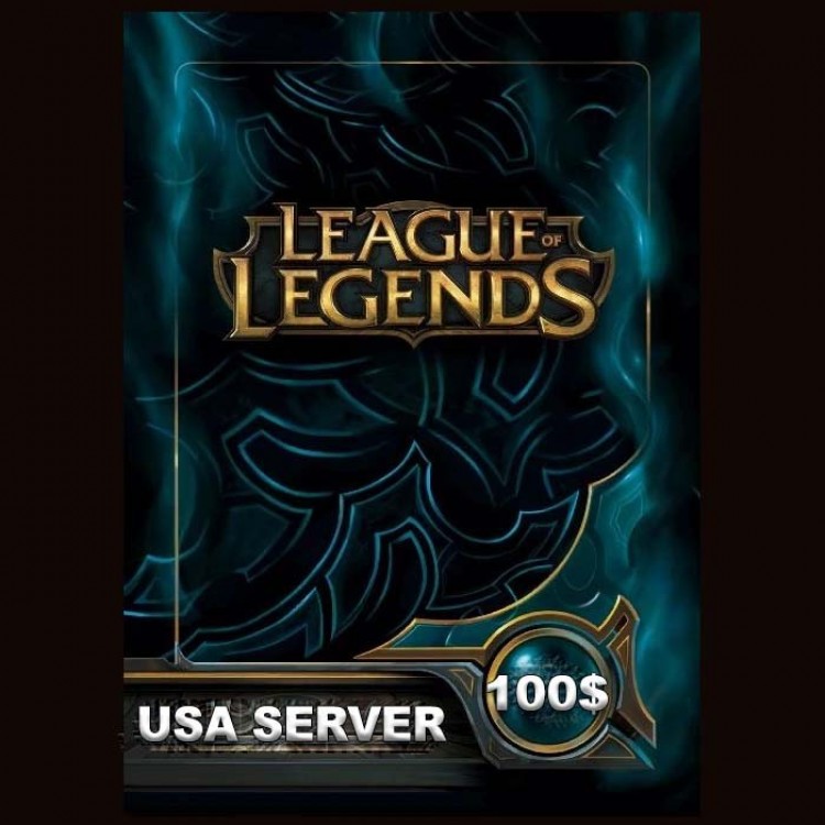 League of Legends 100 USD Gift Card USA League of Legends dijital oyun hızlı teslimat uygun fiyat Sanalsaray hediye kartı şampiyonlar kostümler oyun içi içerik indirimli League of Legends kartı